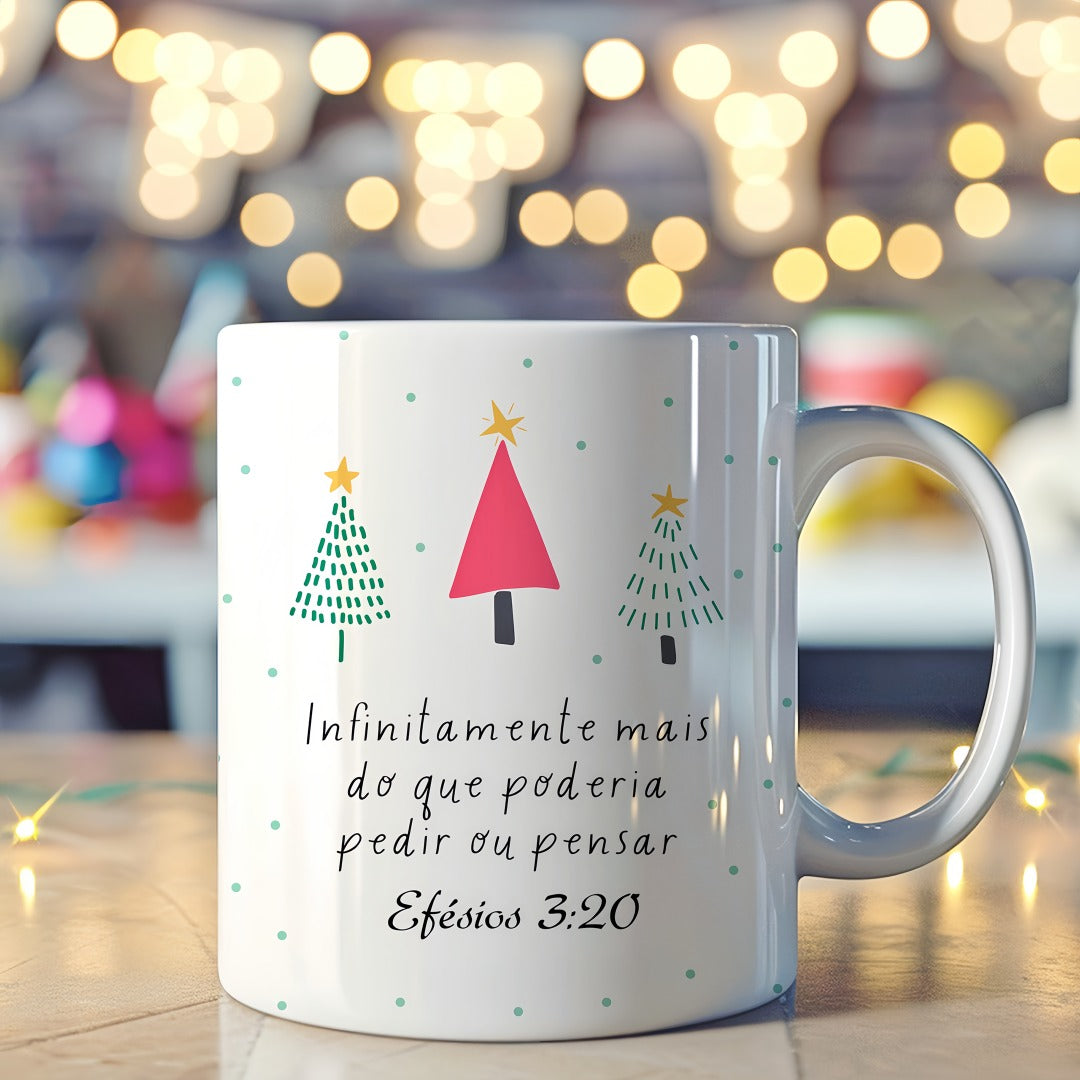 Caneca "O Próximo Capítulo, Efésios 3:20 "