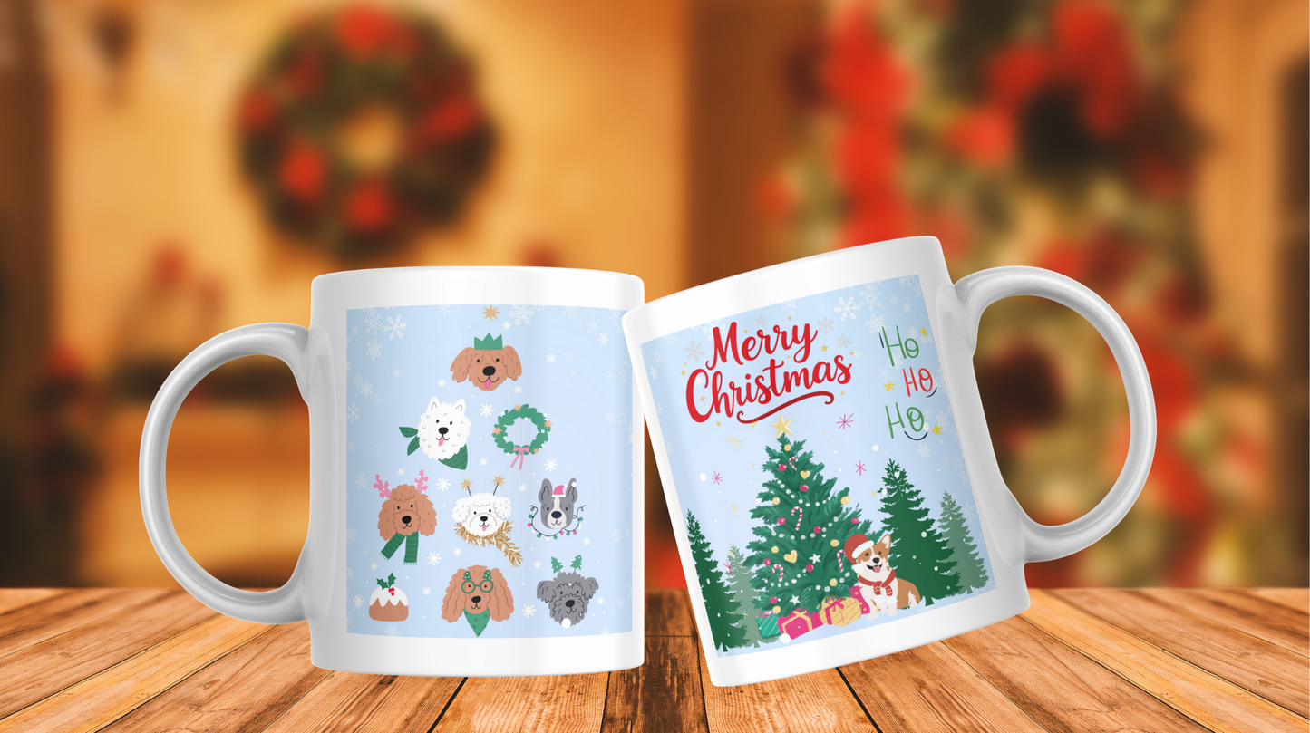 Christmas Dog Mug-Cute Holiday Puppy Design
