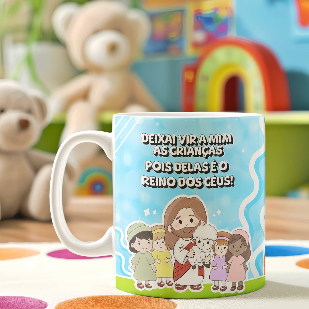 Caneca "Reino dos Céus, Deixai vir a mim as Crianças"