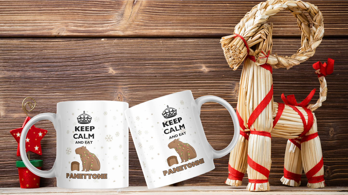 Charming Capybara design mug for festive season