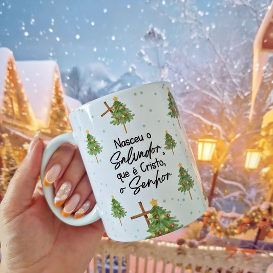 Caneca Nasceu o Salvador