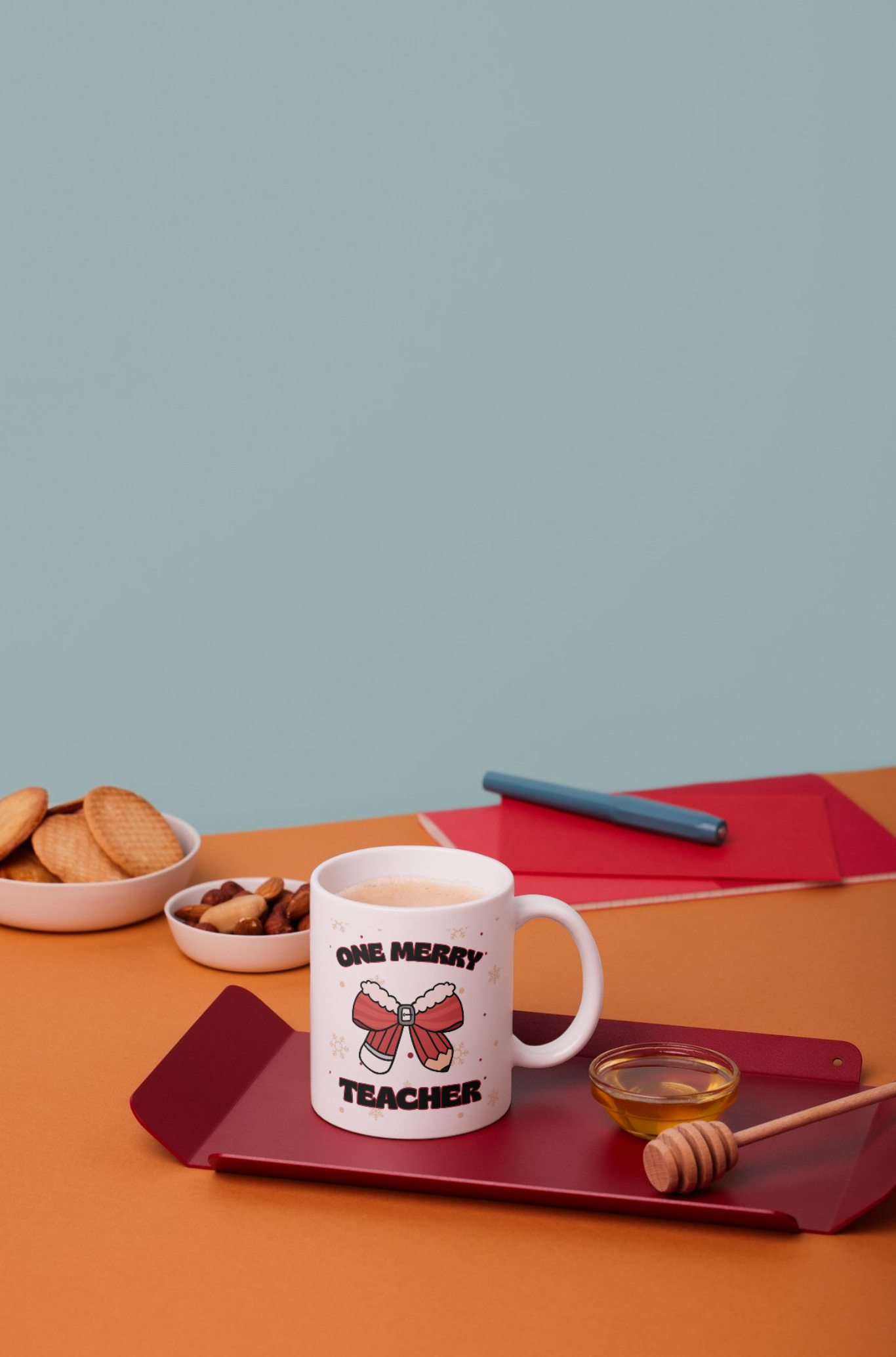 One Merry Teacher Mug, Adorable gift for teachers