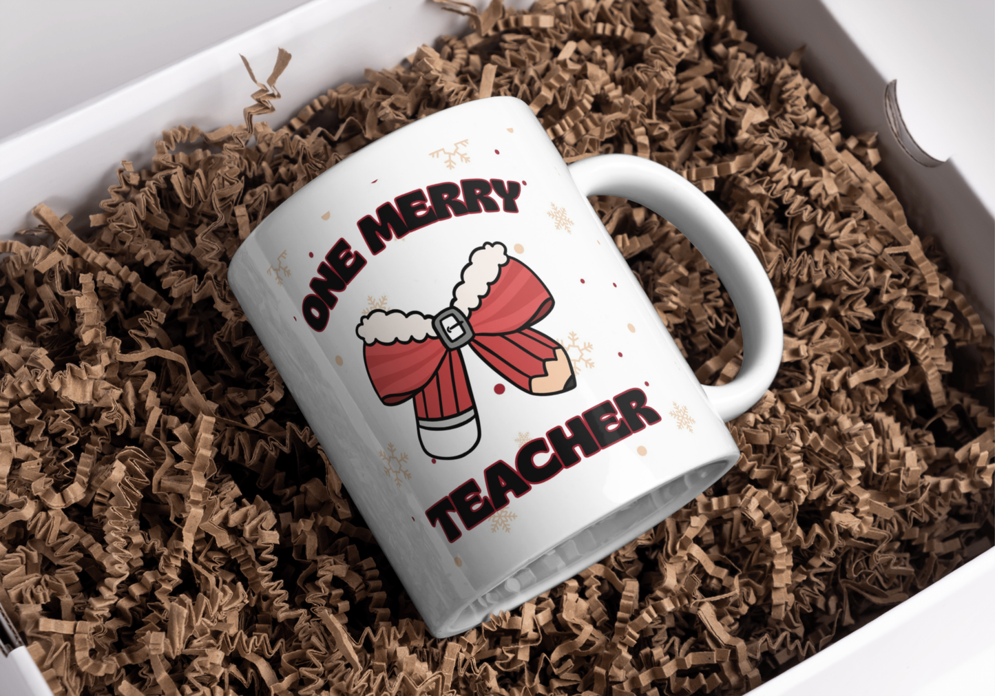 One Merry Teacher Mug, Adorable gift for teachers