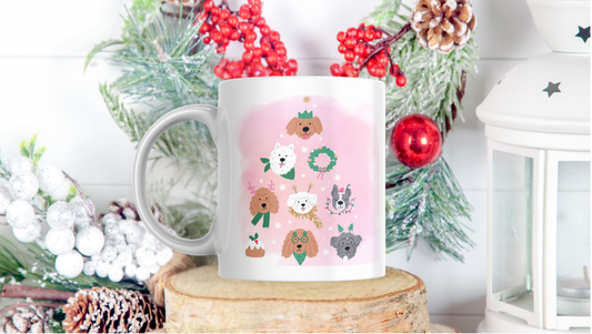 Christmas Dog Mug-Cute Holiday Puppy Design