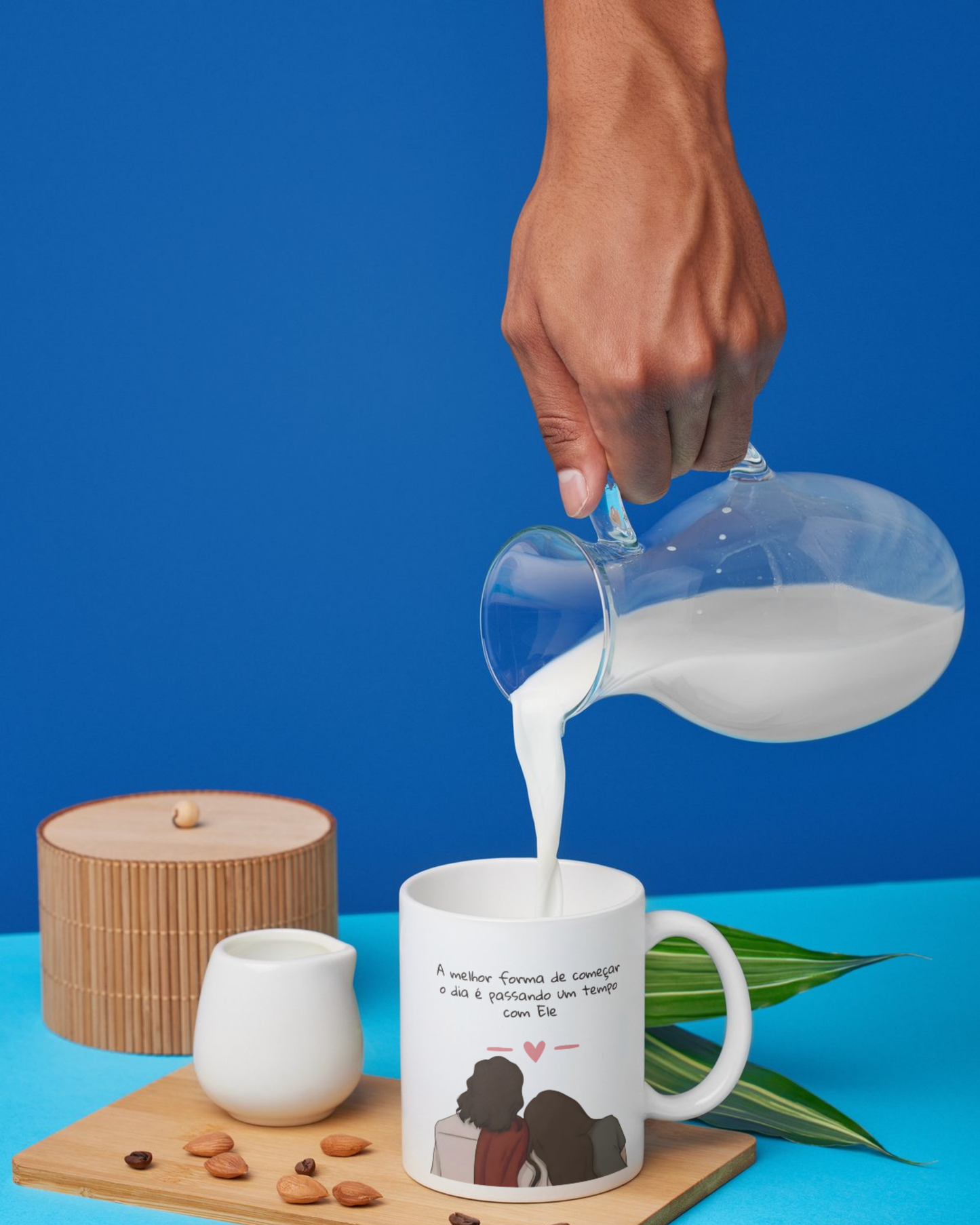 Caneca " A melhor forma de começar o dia, com Jesus"