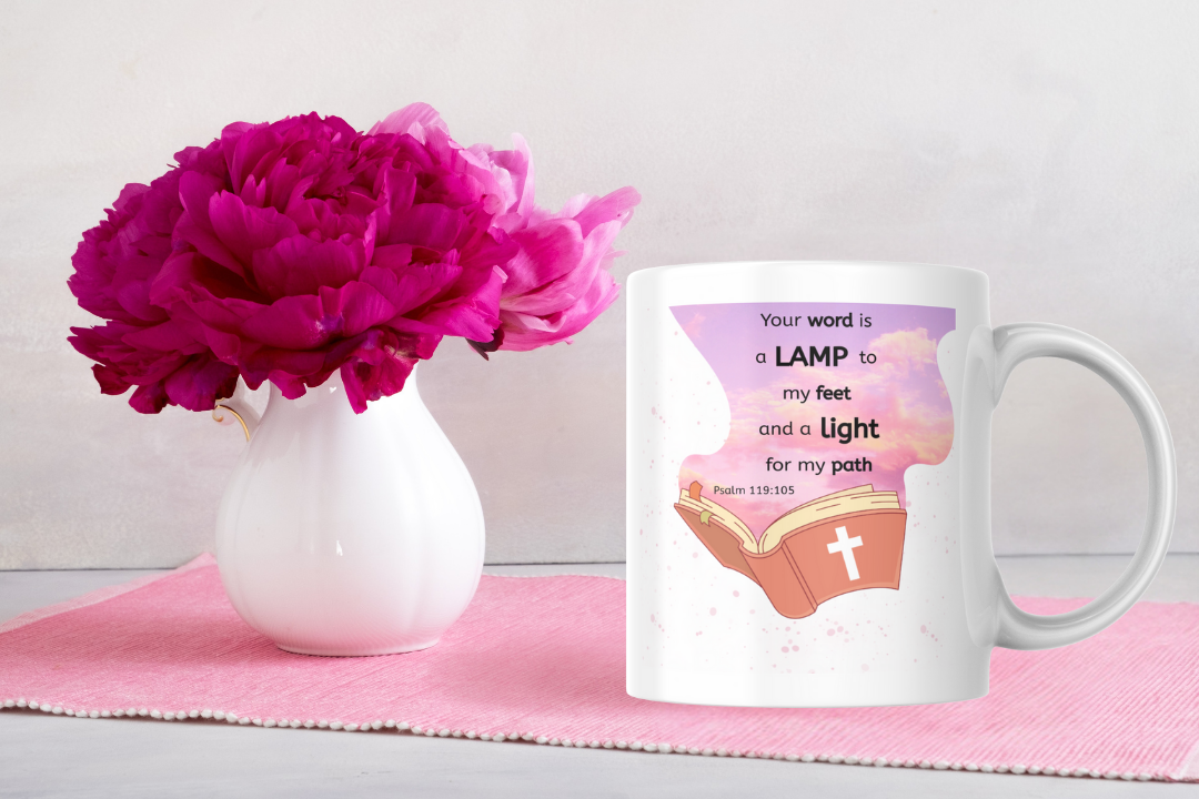 “Lamp for My Feet, Light for My Path” Scripture Mug