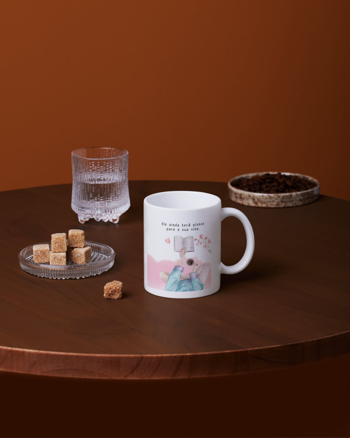 Caneca " Eqnaunto Deus continuar te acordando todos os dias"