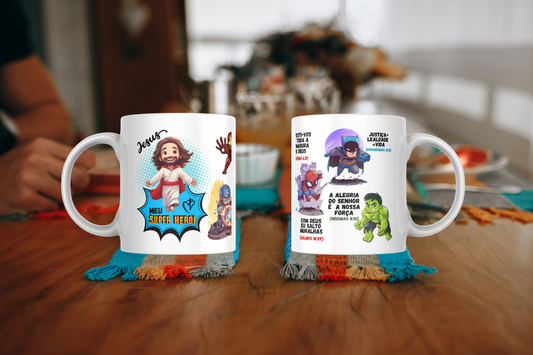 Caneca " Jesus meu super Herói"