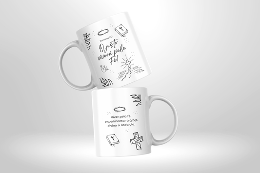 Caneca "O Justo viverá pela fé"